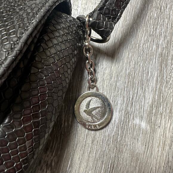 Svala The Tashi Crossbody in Black Embossed Faux Snakeskin - Picture 3 of 7